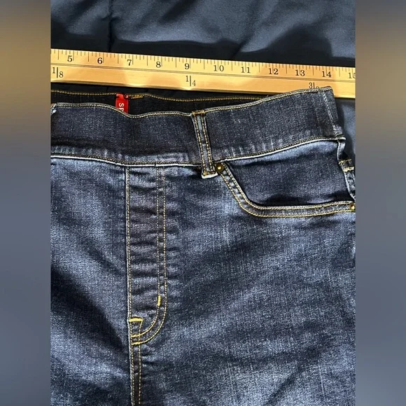 Spanx Ankle Skinny Jeans Midnight Shade Denim Pull-on 20342R sz Medium - Picture 11 of 12